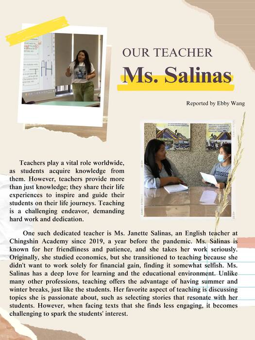 our special teacher - ms. salinas